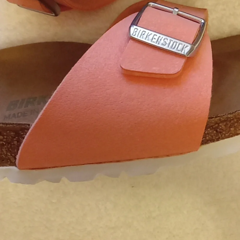 Birkenstock Size 6 (37) Coral Madrid Vegan Sandals /blushed Flamigo Birko-flo - Picture 6 of 9